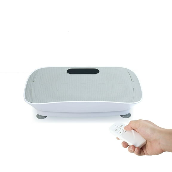 Vibration Platform Fitness Machine - 10-Frequency Weight Loss Shaker for Home Gym - Silent Motor, Bluetooth, Manual/Auto Modes - Grey ABS