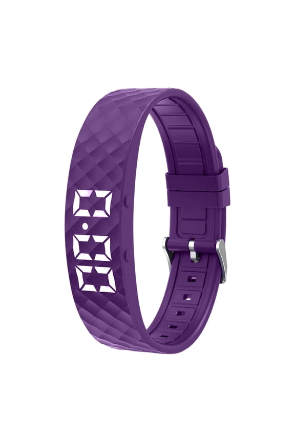 Vibration Reminder Smart Wristband with Sleep Monitoring, Rechargeable Sports Alarm Watch for Fitness Tracking and Silent Notifications