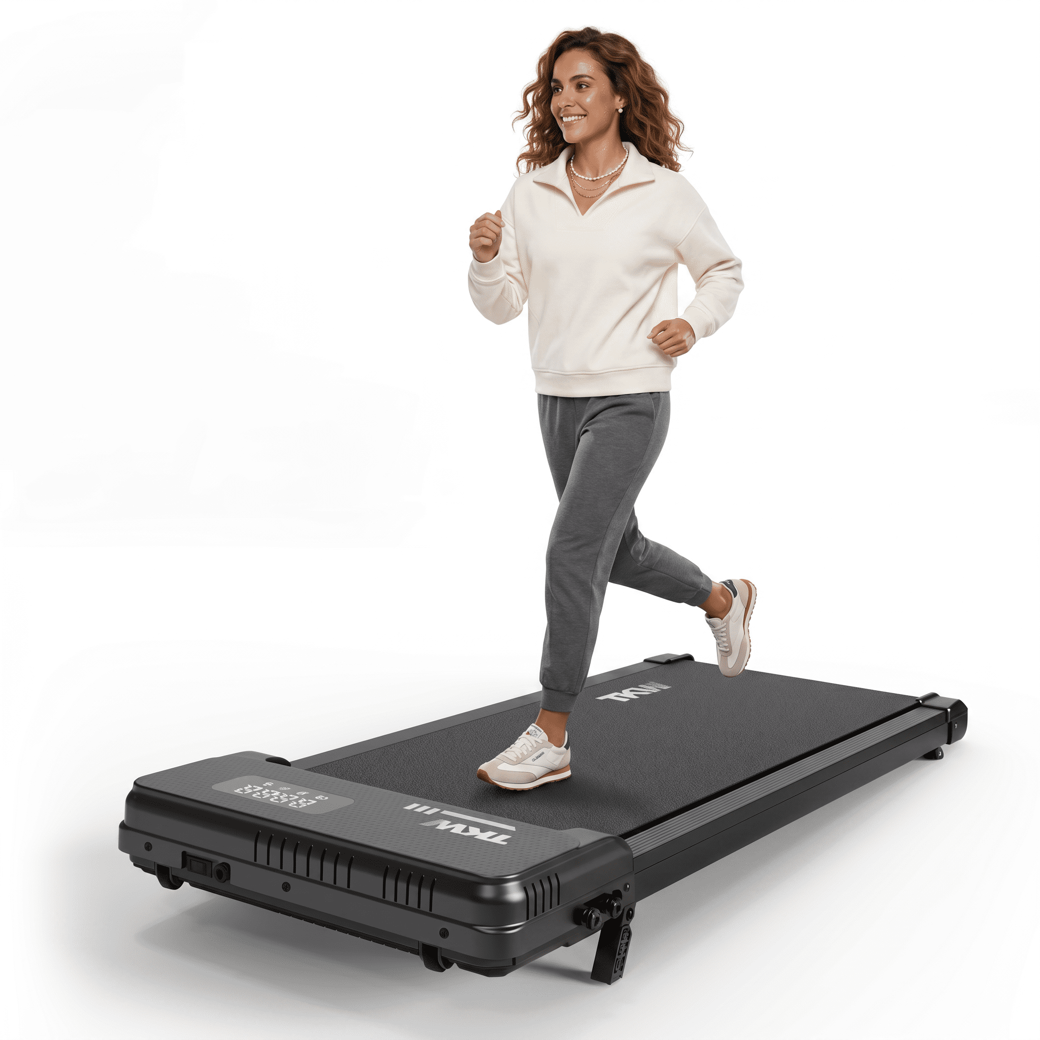 Lightweight Under Desk Treadmill, Remote Control Portable Walking Pad for Home & Office, Servo Motor Technology, 4-in-1 Walking Pad Treadmill, Adjustable Incline