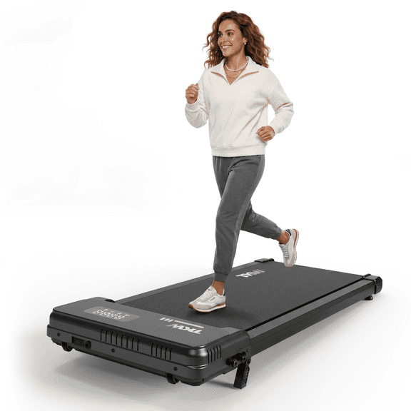 Lightweight Under Desk Treadmill, Remote Control Portable Walking Pad for Home & Office, Servo Motor Technology, 4-in-1 Walking Pad Treadmill, Adjustable Incline