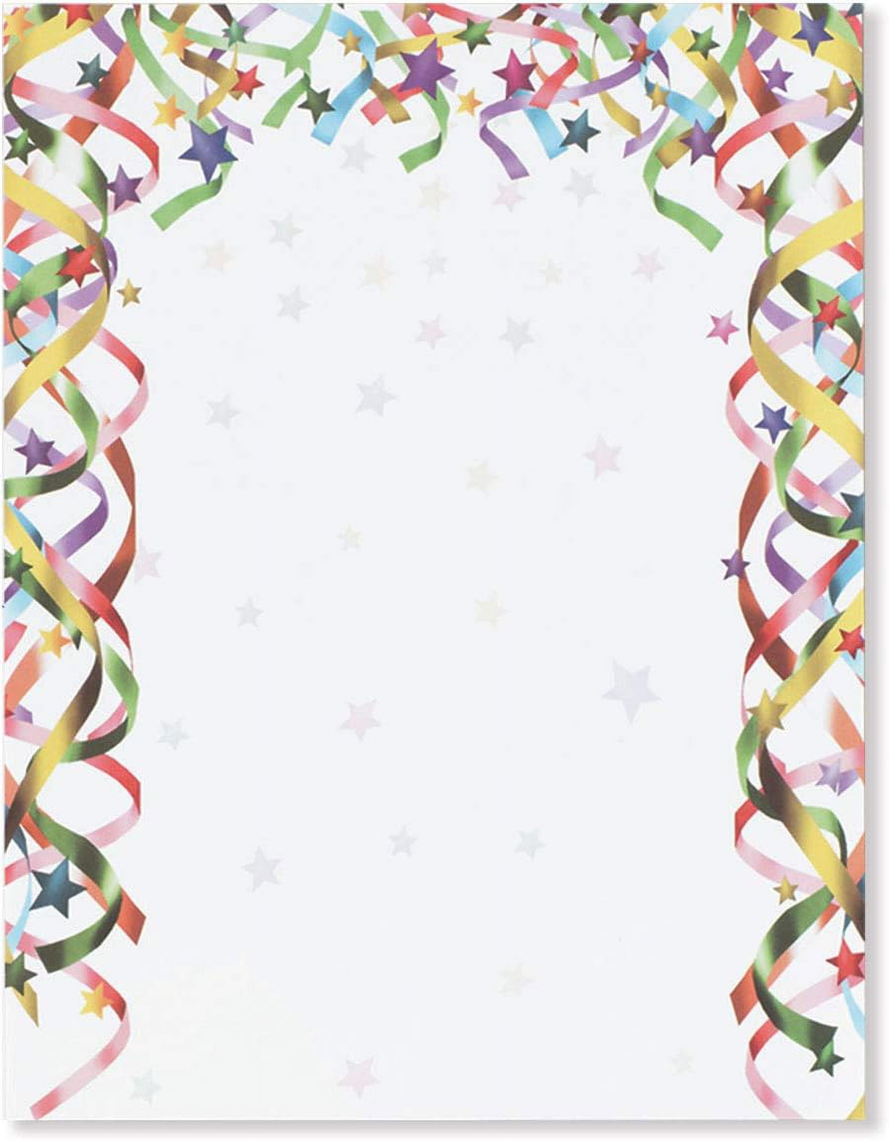Vibrations Celebration Birthday Theme Paper Stationery, Border Paper