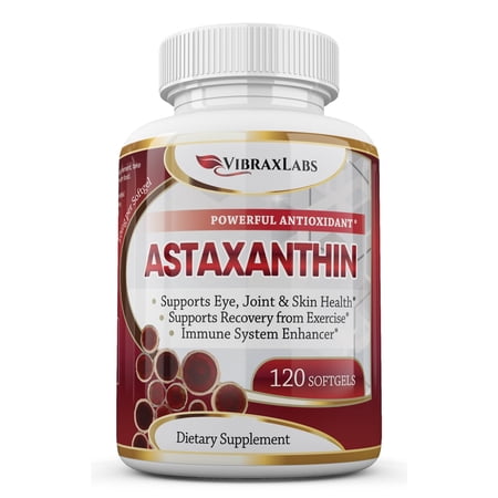 VibraxLabs Astaxanthin 10mg Supplement-Best Pure Antioxidant, 120 Softgels