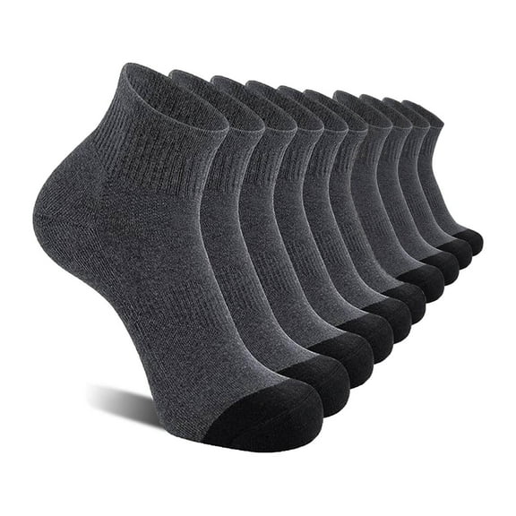 Vibrex 10 PC Women's and Men's Ankle Running Socks Athletic Sport Socks Slouchy Socks Comfortable Running Training and Everyday Use Soccer Socks Soft Athletic Workout Socks Slouchy Socks for Women