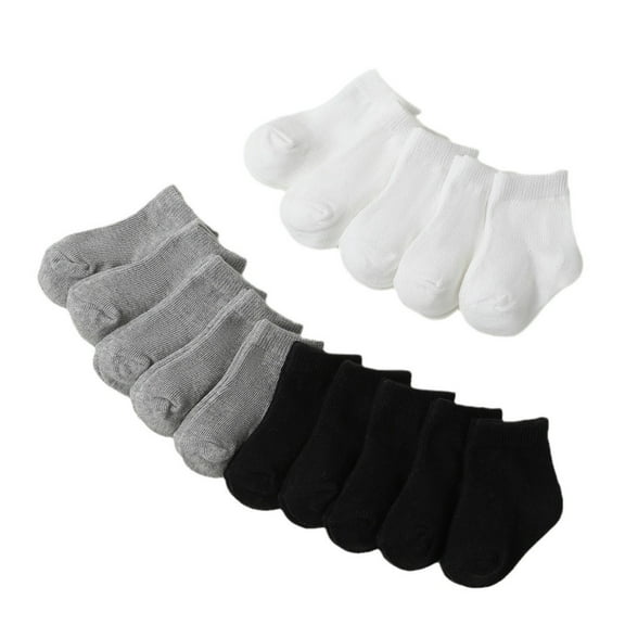 Vibrex 20 Pairs of Short Tube Thin Baby Mesh Socks Children Ankle Socks Kids Solid Color Mid Calf Socks Toddler Soft and Comfortable Breathable Socks for All Day Wear Athletic Short Socks