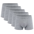 thumbnail image 1 of Vibrex 5PC Men's Underwear Plus Size High Elasticity Boxer Briefs Comfortable Breathable Soft Underwear Everyday Wear Full Coverage Briefs, 1 of 3