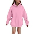 thumbnail image 1 of Vibrex Boys' and Girls' Pullover Hoodie with Kangaroo Pocket Lightweight Youth Long Sleeve Hooded Sweatshirts for Kids Hoodies Pullover Children's Solid Color Comfortable Hoodie for Kids 2-13 Years, 1 of 8