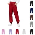 thumbnail image 1 of Vibrex Boys Girls Sweatpants Kids Sport Jogger 5-15Years Fashionable Casual Solid Color Tapered Sweatpants For Middle And Large Boys And Girls Sports Pants Long Pants, 1 of 9