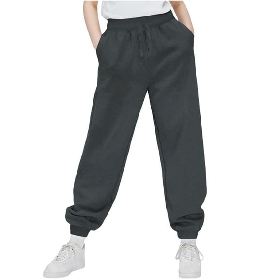 Vibrex Boys Girls Sweatpants Kids Sport Jogger 5-15Years Fashionable Casual Solid Color Tapered Sweatpants For Middle And Large Boys And Girls Sports Pants Long Pants