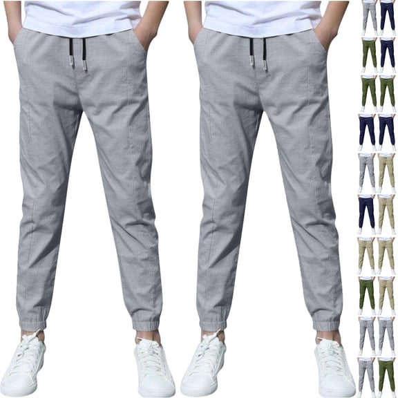 Vibrex Boys Joggers Pants Outdoor Youth Hiking Pants Lightweight Athletic Pants with Pockets Teen Boys Casual Lightweight Summer Loose Fit Elastic Waist Plus Size Solid Lounge Long Trousers