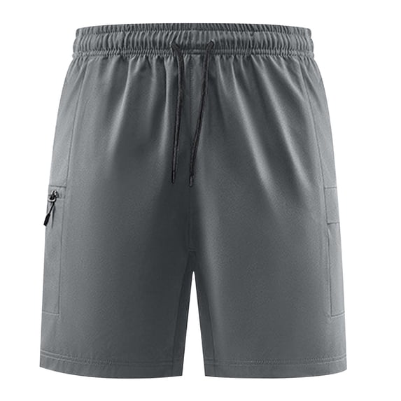 Vibrex Cargo Shorts Men, Men's Solid Color Workwear Shorts Casual Sports Five Quarter Pants,Relaxed Fit Cargo Shorts Men Gray_L