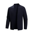 thumbnail image 1 of Vibrex Casual Tops for Men Fashionable Cardigan Knitted Sweater Casual Cardigan Solid Color Men's Long Sleeved Stand Up Collar Top Casual Baggy Fashion Clothing Fall Lightweight Cozy Cardigan, 1 of 3