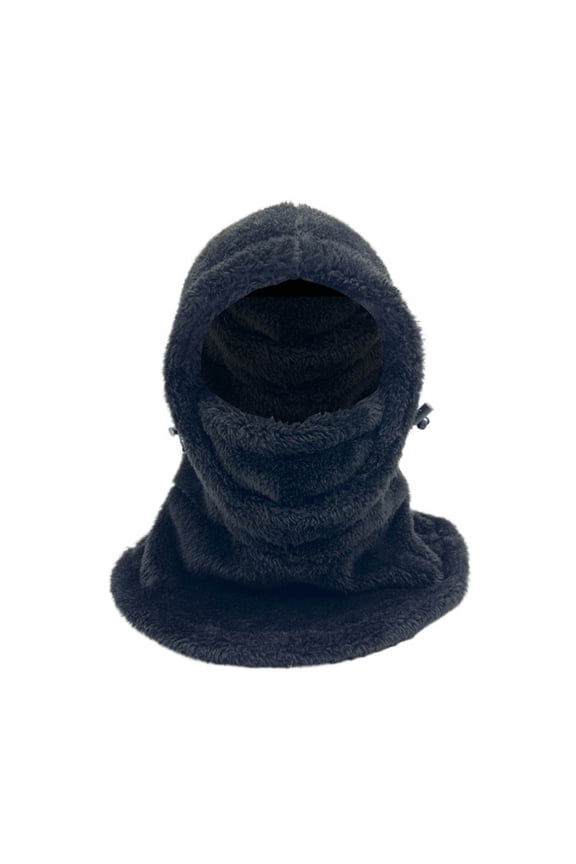 Children's Winter Solid Color Cycling Face Mask Cold And Windproof Outdoor And Motorcycle Protection Skiing Face Mask Hats Black