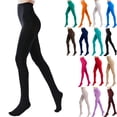 thumbnail image 1 of Vibrex Colorful Tights Women's Solid Color Soft Opaque Tights Women's Footed Pantyhose Tights Women's High Waist Footed Colored Pantyhose Solid Footed Opaque Tights Pantyhose Thigh High Stockings, 1 of 6