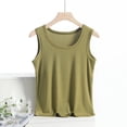 thumbnail image 1 of Vibrex Crop Tank Top for Women,Fashion Women's Summer Sleeveless Round-Neck Comfy Solid Regular Tank Tops,Sleeveless Shirts,Army Green_4XL, 1 of 5