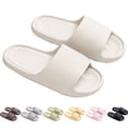 thumbnail image 1 of Vibrex Flat Sandals for Women and Men Home Slippers Indoor and Outdoor Thick Soles Stepping Feeling Light Soft Soles Slippers Shower Shoes for Men Women Bathroom Sandals Lightweight Beach Sandals, 1 of 3