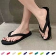 thumbnail image 1 of Gealkoca Flip Flops, Non-Slip Comfortable Beach Sandals, Fashionable Open-Toe Thong Slippers for Outdoor, Wide Width Summer Beach Thong Sandals with Arch Support Unisex Casual Flip Flops,5-5.5, 1 of 9