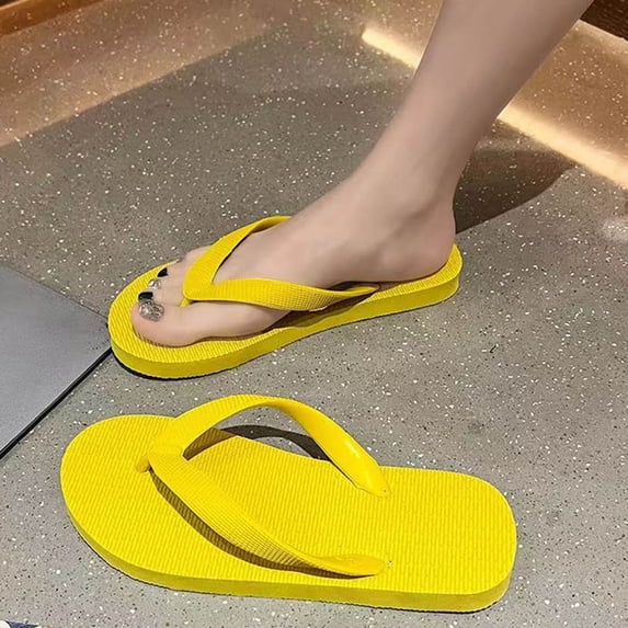 Gealkoca Flip Flops, Non-Slip Comfortable Beach Sandals, Fashionable Open-Toe Thong Slippers for Outdoor, Wide Width Summer Beach Thong Sandals with Arch Support Unisex Casual Flip Flops,8.5-9