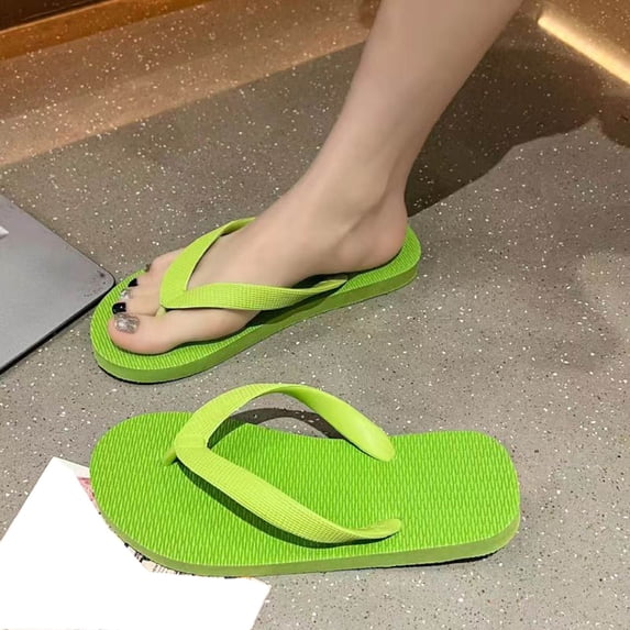 Gealkoca Flip Flops, Non-Slip Comfortable Beach Sandals, Fashionable Open-Toe Thong Slippers for Outdoor, Wide Width Summer Beach Thong Sandals with Arch Support Unisex Casual Flip Flops,6-6.5