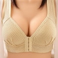 thumbnail image 1 of Vibrex Front Closure Bras for Women Posture Smooth Back Wirefree Bra Seamless Brassiere Polka Dot Pattern Women's Plus Size Full Coverage Posture Back Unpadded Wireless Support Minimizer Bra, 1 of 8