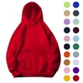 thumbnail image 1 of Vibrex Hoodies for Womens Solid Hoodies Fall Fashion Casual Long Sleeve Hooded Sweatshirts Loose Comfy Trendy Pullover Tops with Pockets, 1 of 9