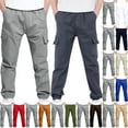 thumbnail image 1 of Vibrex Kid Cargo Pants 4-13Years 2PC Boys And Childrens Sports Cargo Pants Stretch Elastic Waist School Kids Twill Joggers For 4-13Years Elastic Waist Casual Jogging Trousers, 1 of 4
