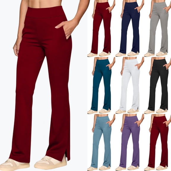 Vibrex Leggings for Women Plus Size with Pockets,Womens Stretch Yoga Leggings Fitness Running Gym Sports Full Length Active Pants Leggings Compression Pants