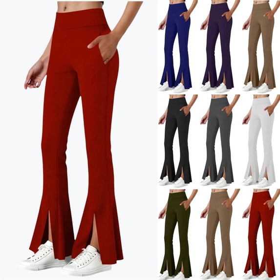 Vibrex Leggings for Women High Waisted,Women's High Waist Solid Color Hip Lifting Exercise Fitness Tight Yoga Pants Leggings Compression Pants