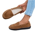 thumbnail image 1 of Vibrex Lightweight Loafers for Women Non-Slip Casual Womens Fleece Lined Slip on Shoes for Women Winter Comfortable Dressy Casual Walking Shoes, 1 of 9