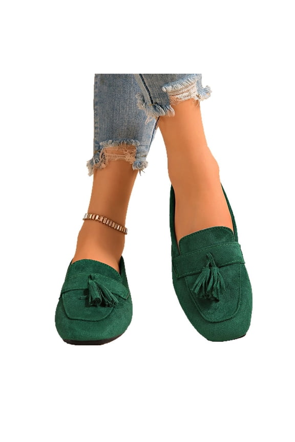 Loafers for Women Business Casual Shoes Comfortable Lightweight Loafers Slip On Work Flats Women Fashion Casual Versatile Tassel Flats Shoes