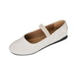 thumbnail image 1 of Vibrex Mary Jane Flats for Women Fashion Women Casual Round Toe Sandals Beach Casual Shoes Women's Flat Shoes Flat Shoes for Women Flats for Dressy Casual Office Work Comfortable Soft Sandals, 1 of 9