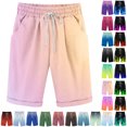 thumbnail image 1 of Vibrex Men's Cotton Linen Drawstring Shorts, Men Shorts Summer 2025 Plus Size Casual Shorts Large Size with Pockets Breathable Elastic Waist Board Shorts for Swimming Running Beach Outdoor, 1 of 4