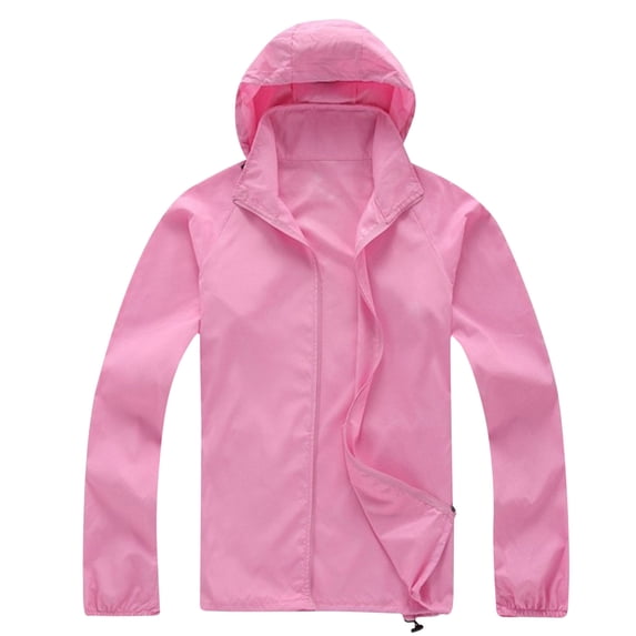 Vibrex Men's Lightweight Waterproof Jacket Sun Shirts for Men Long Sleeve Hoodie Workout Rain Jacket Men's Outdoor Hiking Golf Travel Windbreaker