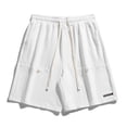 thumbnail image 1 of Vibrex Men's Shorts, Men Casual Comfy Fashion Solid Shorts Regular Elastic Waist Beach Pants,Men's Shorts with Zipper Pockets White_XL, 1 of 3