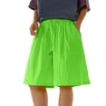 thumbnail image 1 of Vibrex Men's Shorts, Men's Solid Color Sports Fitness Training Breathable Shorts Pockets Cropped Pants, Green_L, 1 of 4