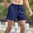 thumbnail image 1 of Vibrex Men's Shorts, Men's The Neri Frenulum Multiple Pockets Exercise Breathable Running Fitness Shorts Pants,Summer Shorts Men Comfortable Navy_S, 1 of 9