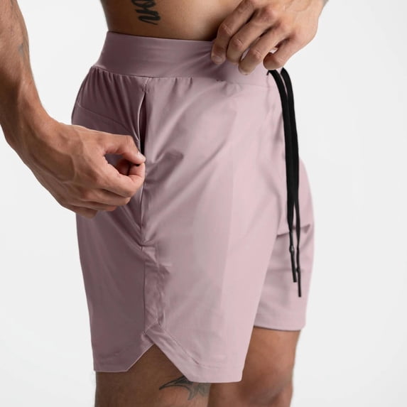 Vibrex Men's Shorts, Sports Shorts Men's Fitness Pants Thin Drying Breathable Tight Training Pants,Lightweight Running Shorts for Men Pink_M