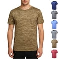 thumbnail image 1 of Vibrex Men's Solid Color Ice Silk Loose Breathable Round Neck Short Sleeve Sports T-shirt for Gym & Daily Casual,Khaki_L, 1 of 6