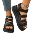 thumbnail image 1 of Vibrex Platforms Sandals Women Strappy Wedges with Comfortable Soft Insole Non Slip Sandals for Women Footwear Women's Summer Open Toe Casual Sandals, 1 of 9