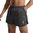 thumbnail image 1 of Vibrex Running Shorts Men, Men's Mesh Shorts Contrasting Sports Shorts Summer Men's Breathable Sports Shorts,Lounge Shorts Men Elastic Waist Dark Gray_L, 1 of 3