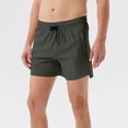 thumbnail image 1 of Vibrex Running Shorts Men, Men's Outdoor Sports Shorts Summer Seamless Edging Reflective Breathable Running Training Three Piece Set Men's Shorts, Green_XL, 1 of 9