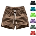 thumbnail image 1 of Vibrex Running Shorts Men, Men's Solid Color Ice Silk Breathable Outdoor Casual Sports Shorts,Lightweight Running Shorts for Men Coffee_S, 1 of 8