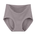 thumbnail image 1 of Vibrex Seamless Underwear for Women Solid Color Plus Size XL-6XL Casual High Waisted Cotton Underwear Ladies Soft Briefs Panties Breathable Stretchy Briefs Elastic Stretchable Oversize Briefs, 1 of 4