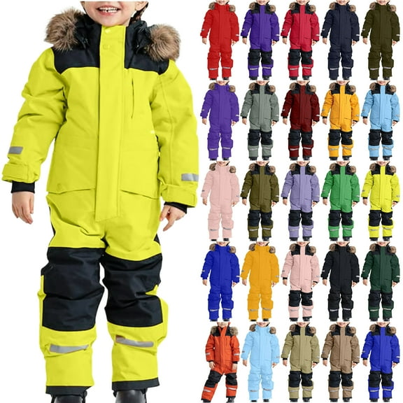 Vibrex Ski Suit Kids Girls Boys Colorful One-piece Siamese Snowsuits Ski Suits Jackets Winter Jumpsuits Snow Snowsuit
