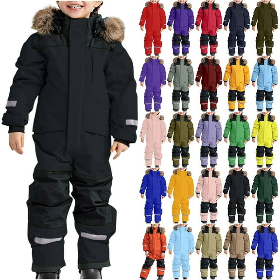 Vibrex Ski Suit Kids Girls Boys Colorful One-piece Siamese Snowsuits Ski Suits Jackets Winter Jumpsuits Snow Snowsuit