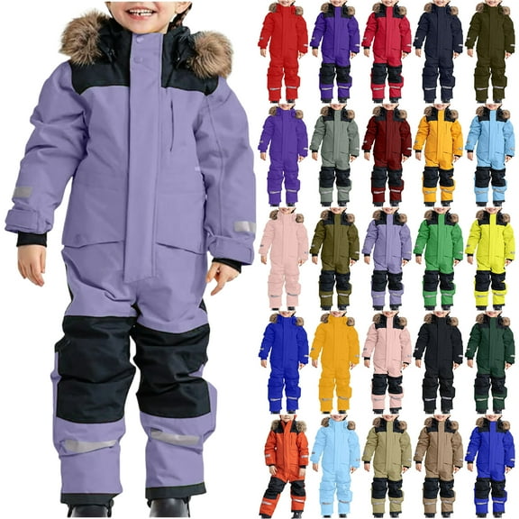 Vibrex Ski Suit Kids Girls Boys Colorful One-piece Siamese Snowsuits Ski Suits Jackets Winter Jumpsuits Snow Snowsuit