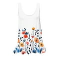 thumbnail image 1 of Vibrex Tank Tops for Women Casual Flowy Tank Pleated Loose Floral Print Tank Tops Scoop Neck Sleeveless Shirts Casual Summer Tops Loose Clothes, 1 of 4