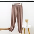 thumbnail image 1 of Women Plus Size Pants Plus Size Women's Four Season Casual Solid Color Drawstring Loose Fitting Home Clothes Pants, 1 of 8