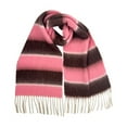 thumbnail image 1 of Vibrex Winter Women Warm Scarf Long Shawl Large Scarves Cold Weather Thicker Blanket Wrap Colour Stripe Winter Scarf for Women Chunky Warm Tassel Long Shawl Winter Accessories for Women Neck Gaiter, 1 of 8