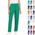 thumbnail image 1 of Vibrex Women’s Elastic Waist Scrub Pants - Straight-Leg Work Pants for Healthcare/Caregiver Staff | Multi-Size (S-5XL), 1 of 9
