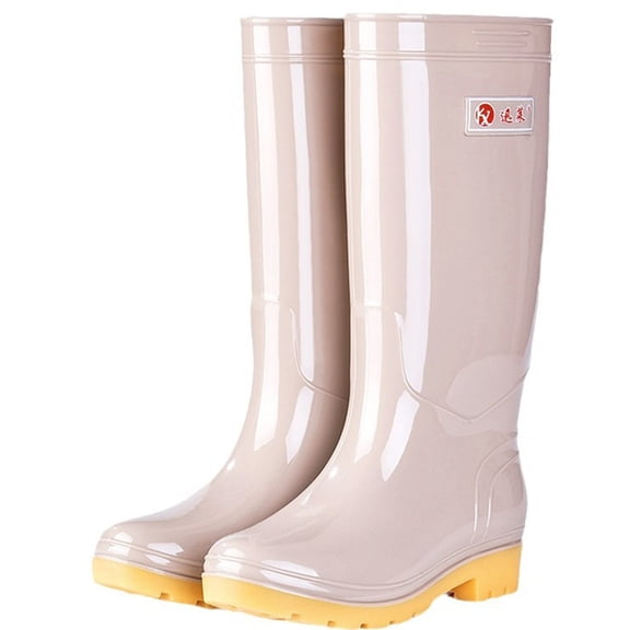 Vibrex Women's Fashion Casual High Kitchen Cleaning Rain Boots Rain Boots for Women and Men Waterproof Rubber Boots Tall Knee High Rain Boots Comfortable Garden Boots No-Slip Rain Shoes